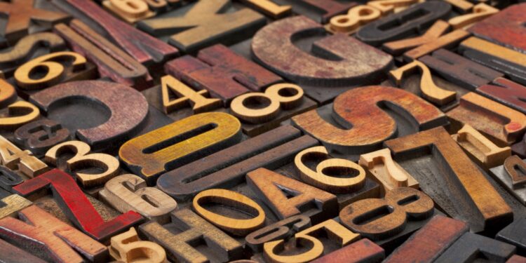 letters and numbers