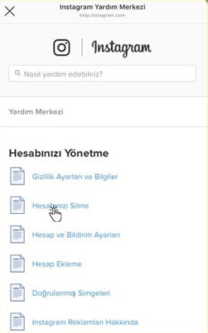 Instagram Hesabı Dondurma ve Kalıcı Olarak Silme 6 İnstagram Hesabı Silme