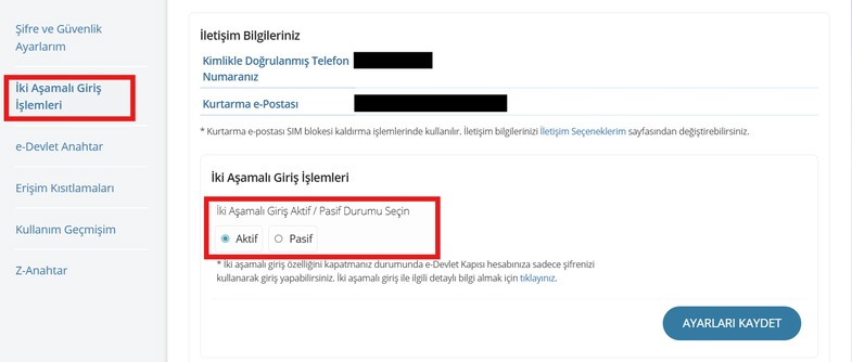 Herkesin Kesinlikle Yapması Gereken E-Devlet Ayarları (Maksimum Güvenlik İçin 3 Önemli Ayar) 2 e devlet guvenlik ayarlari 2