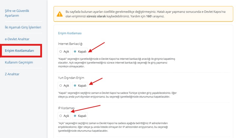 Herkesin Kesinlikle Yapması Gereken E-Devlet Ayarları (Maksimum Güvenlik İçin 3 Önemli Ayar) 3 E-Devlet Ayarları