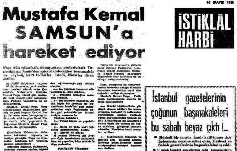 19 Mayıs 1919 Gazete Manşetleri: Milli Mücadele’nin İlk Yansımaları 4 19 mayis 1919 gazete mansetleri 2