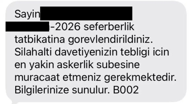 İkinci Defa Askere Çağrılabilirsiniz: Yıldırım-2026 Seferberlik Tatbikatı Mesajı Alanlar Ne Yapmalı? 2 Yıldırım-2026 Seferberlik Tatbikatı