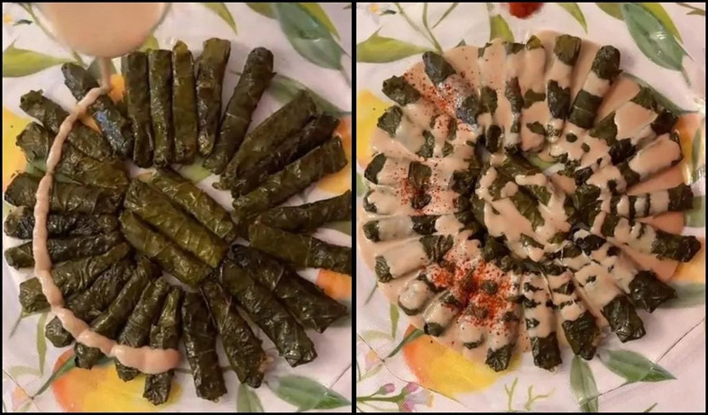 Ayvalı Tahinli Yaprak Sarma Tarifi, Nasıl Yapılır? (Videolu) 3 ayvali tahinli yaprak sarma tarifi 3